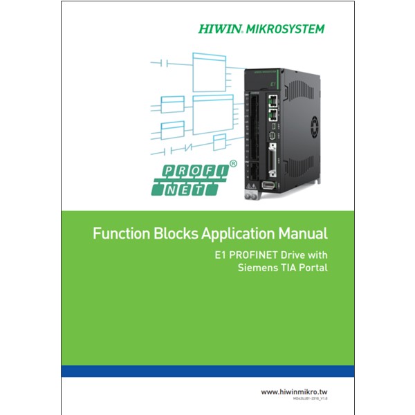 サーボドライバー【PROFINET - Siemens TIA Portal】Function Blocks Application Manual E1 PROFINET Drive with Siemens TIA Portal